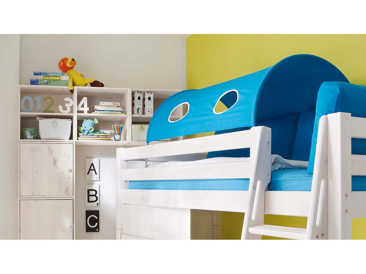 Tunnel für Bett "Infanskids" türkisblau