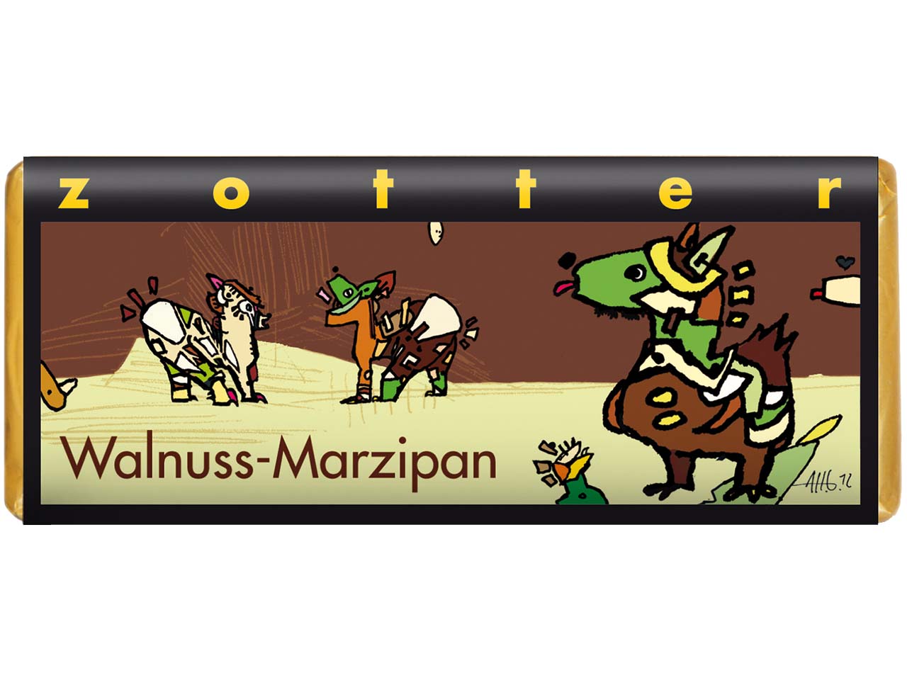 Zotter Bio-Vollmilch-Schokolade "Walnuss-Marzipan" 70 g