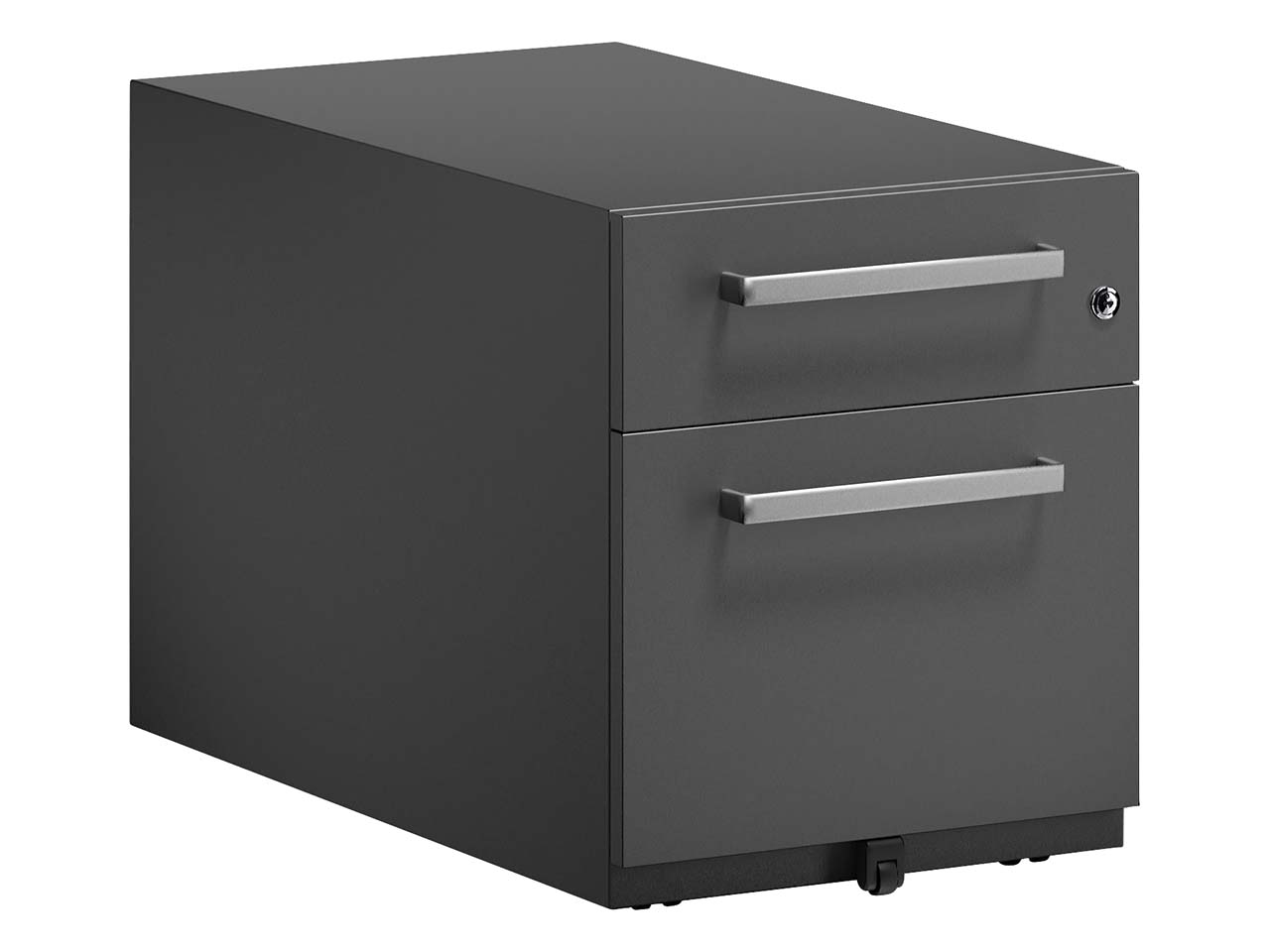 BISLEY Rollcontainer "Note" mit Griff, 1 Schublade, 1 HR T 77,5 cm schwarz