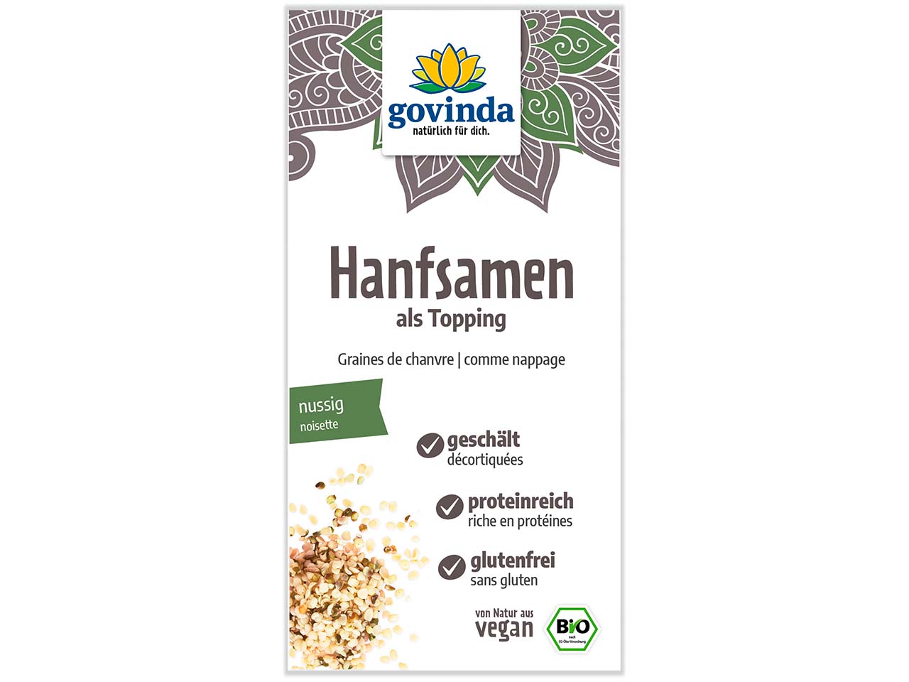 govinda Bio-Hanfsamen, geschält, 150 g