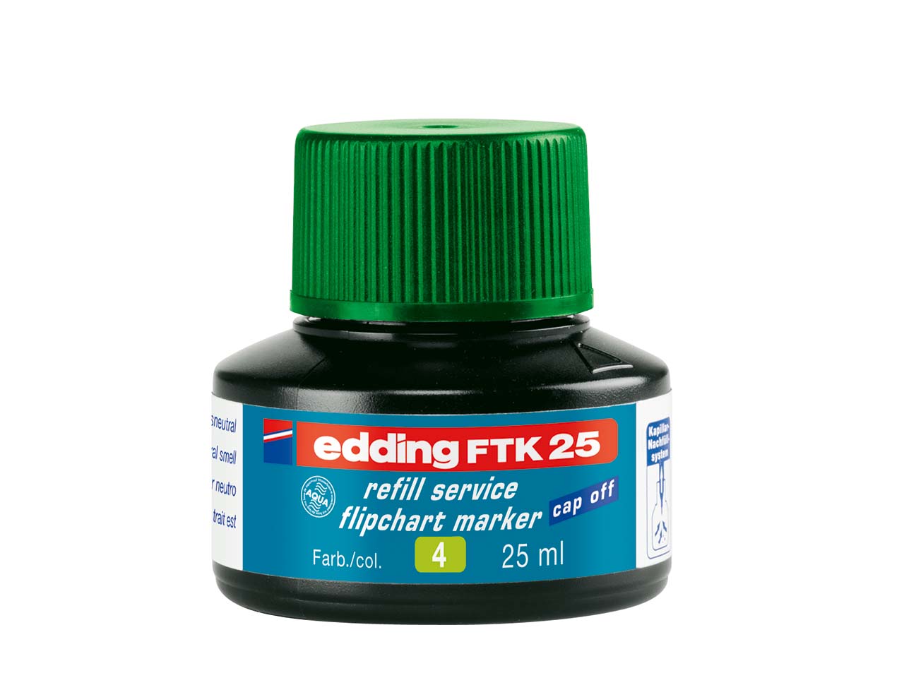 edding Nachfülltinte "FTK 25" für Flipchartmarker, 25 ml, grün