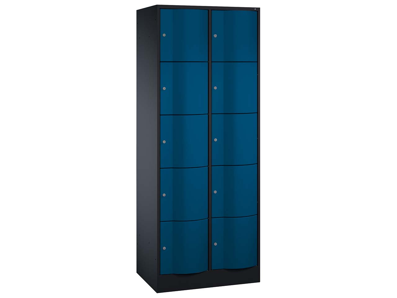 Schließfachschrank 2 Türme an/bl 5er