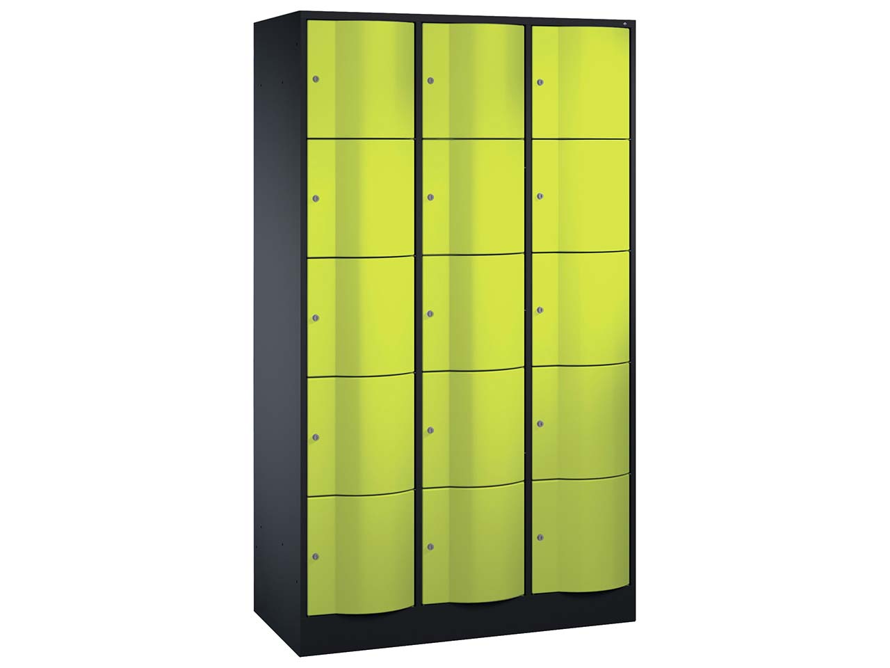 Schließfachschrank 3 Türme an/gr 5er