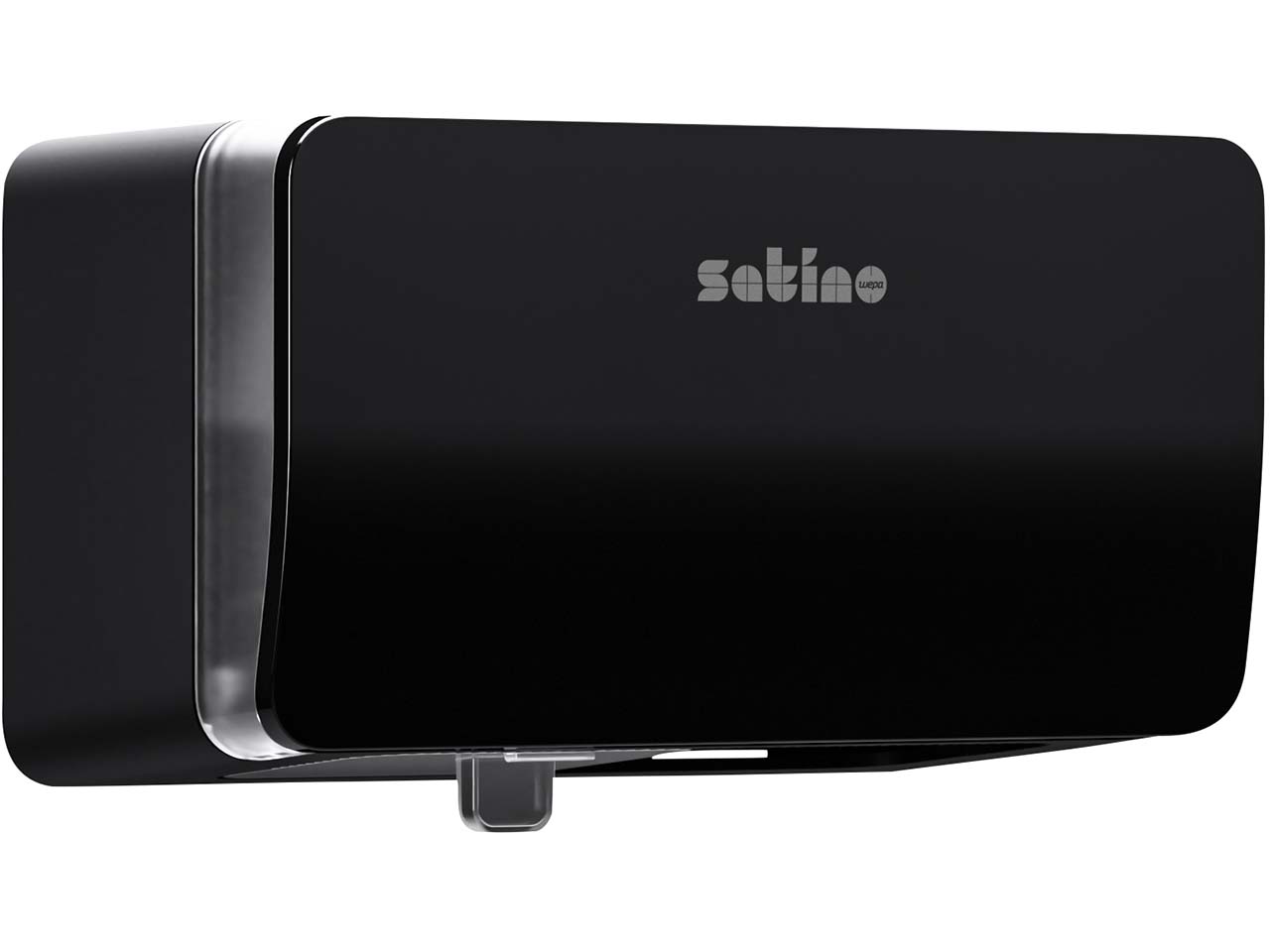 Satino Doppelrollen-Toilettenpapier-Spender "HYGINITY" Kleinrollen, schwarz