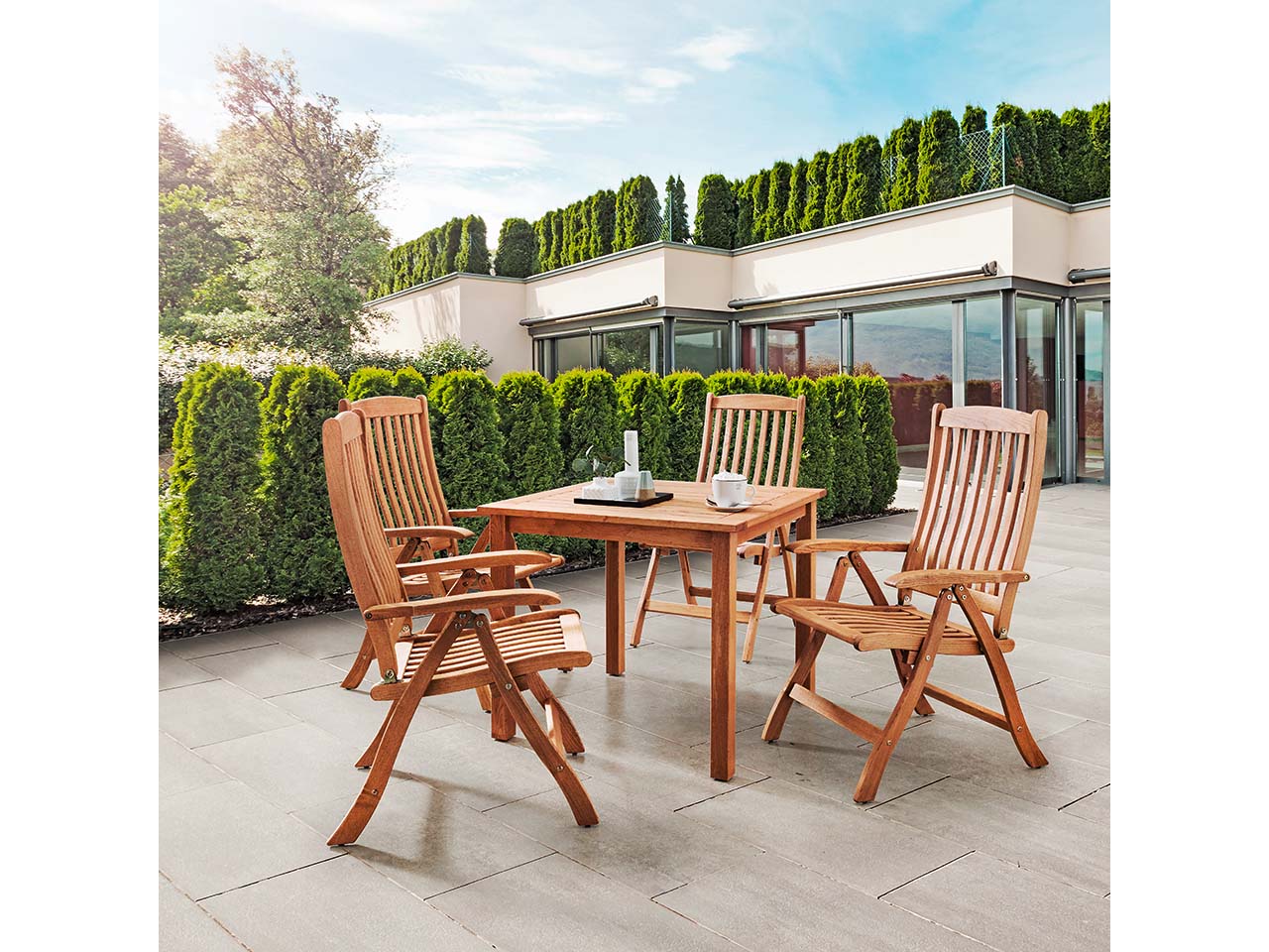 Gartenmöbel-Set 'Calea', 5-teilig, 4 Sessel, 1 Tisch