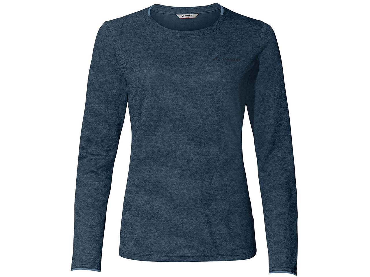 VAUDE Damen-Langarmshirt 'Essential' mit Rundhalsausschnitt, dark sea uni, Gr. 36