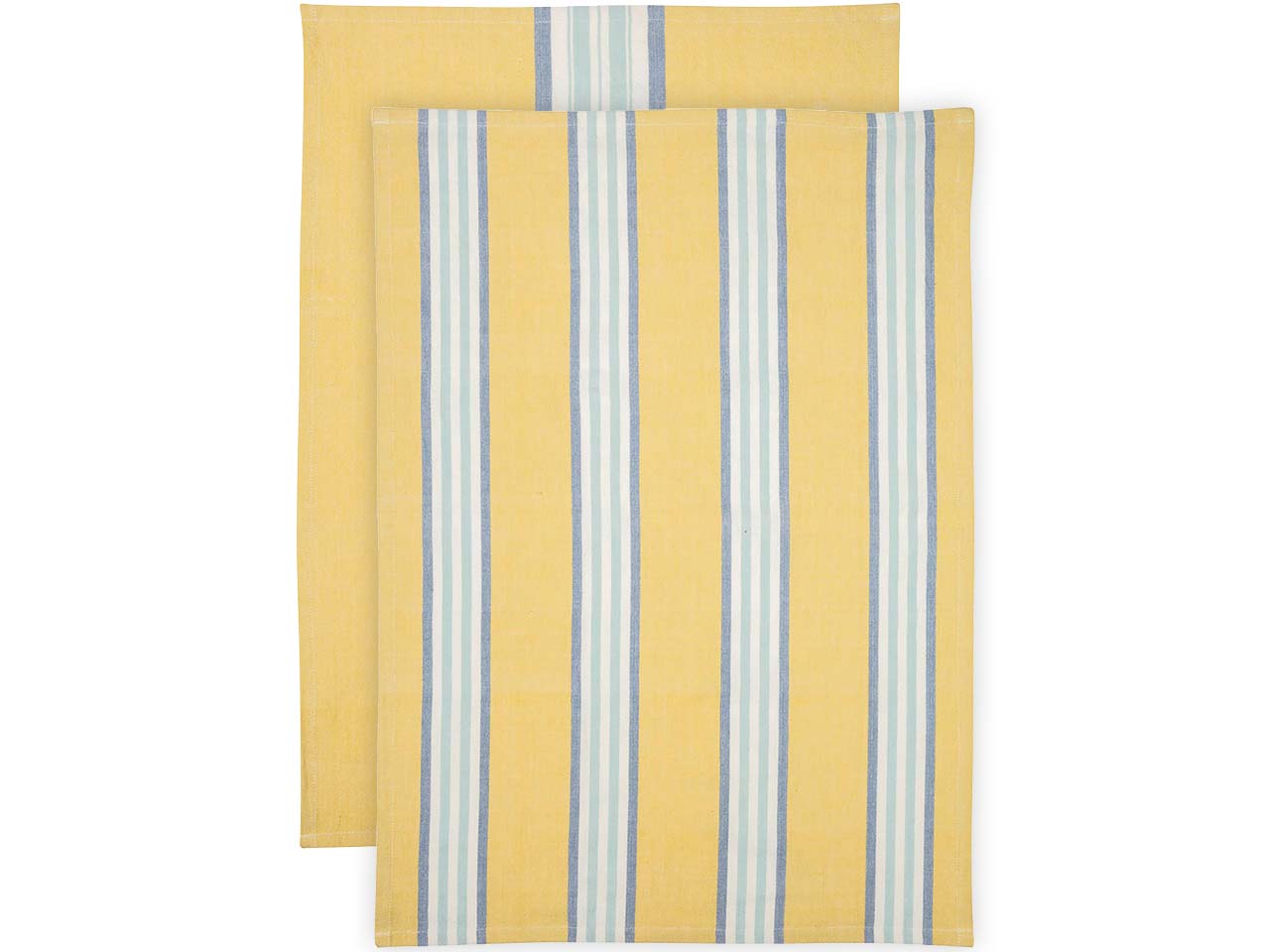 tranquillo 2er-Set Bio-Geschirrtücher "STRIPES" 70 x 50 cm, gelb