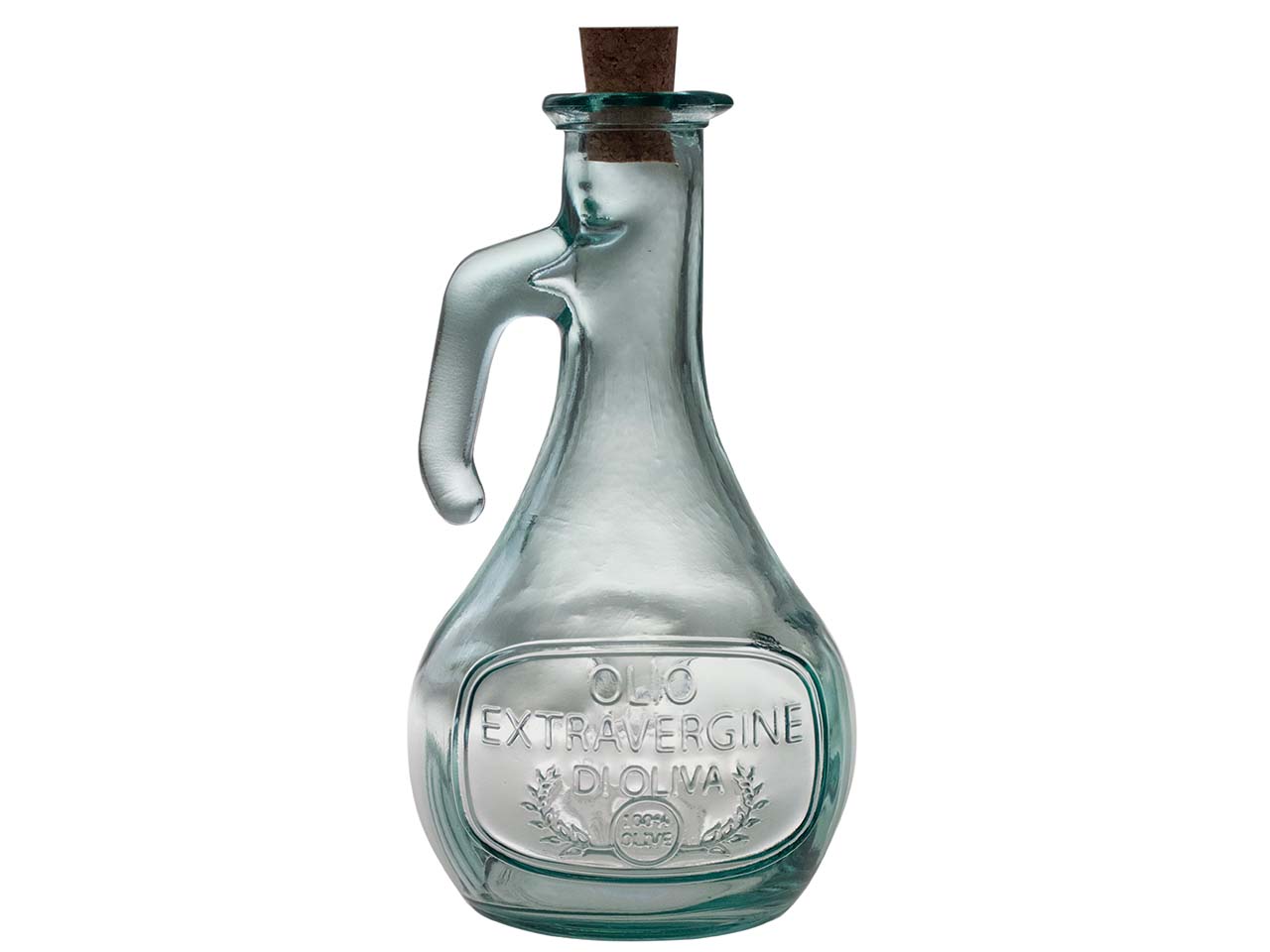 Karaffe "Olio Extravergine di Oliva" 0,5 l, aus Recyclingglas