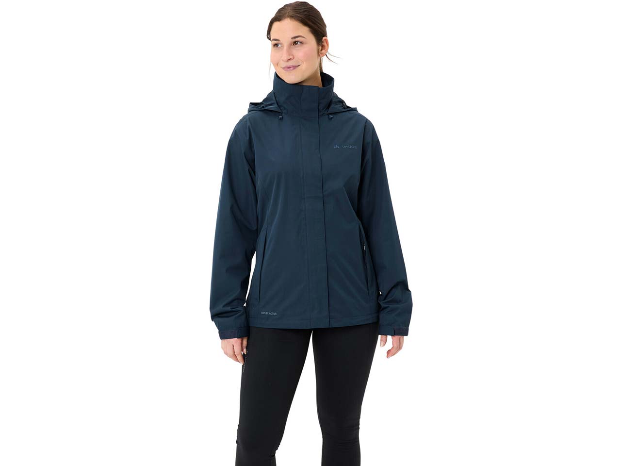 VAUDE Damen-Outdoorjacke "Escape Light Jacket" mit separatem Kragen, dark sea, Gr. 42