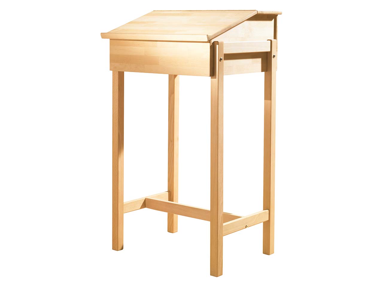 Stehpult "Victoria" aus massiver Buche, mit Ablagefach B 62,5 x T 55 x 112 cm