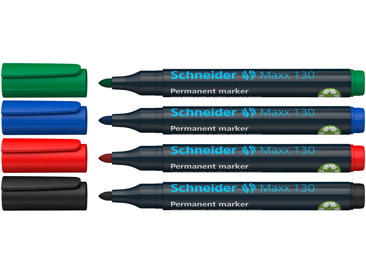 4 Schneider Permanent-Marker "Maxx 130" sortierte Farben
