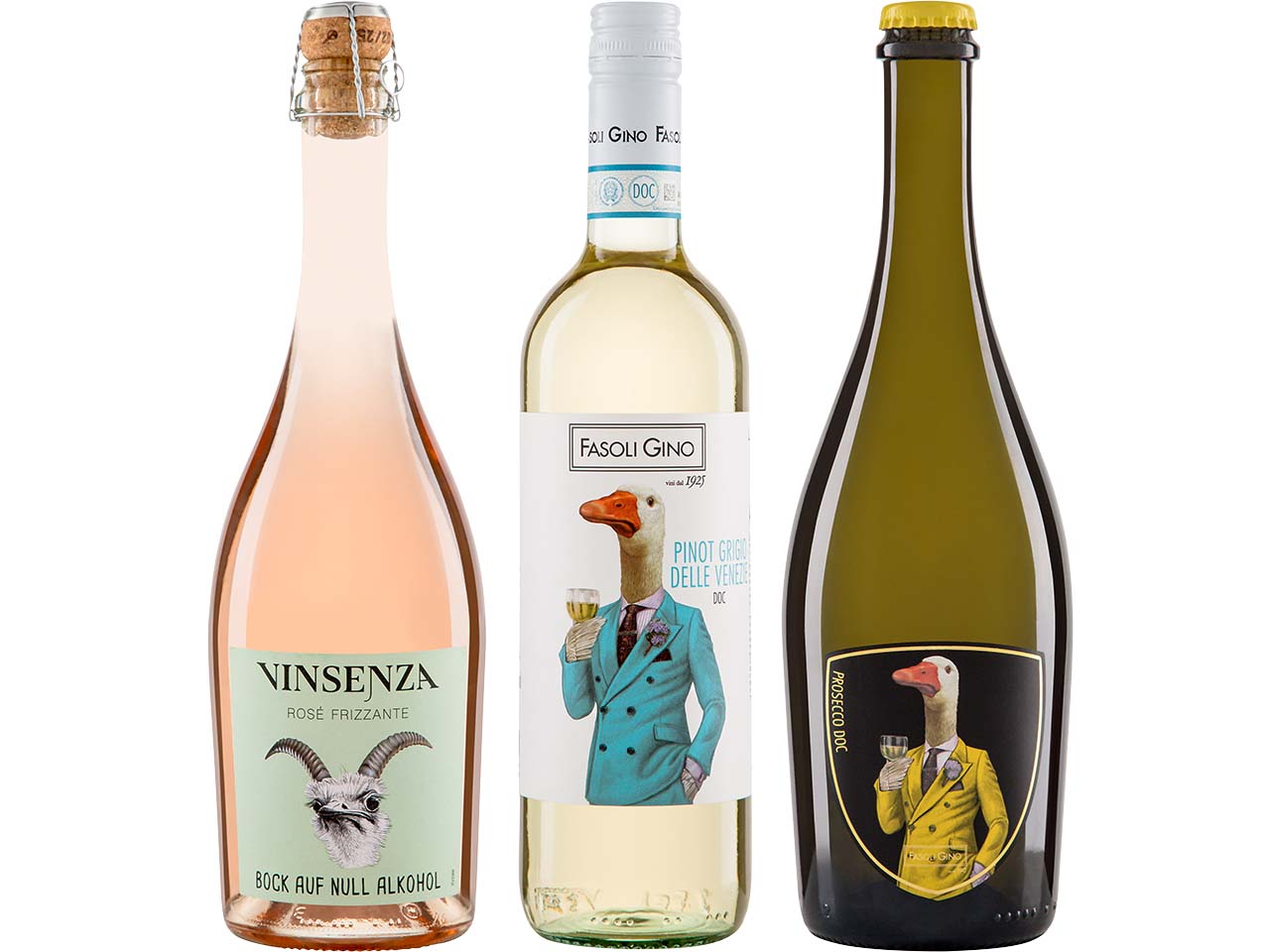 Bio-Weinpaket "Perlend" mit Weißwein, Prosecco und Perlwein alkoholfrei, 3 x 0,75 l
