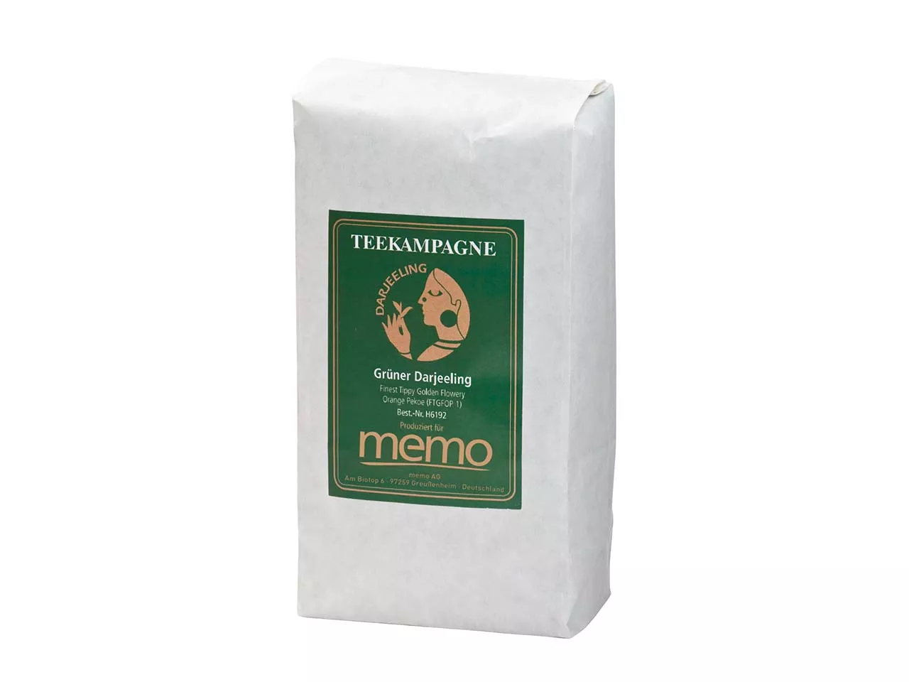 memo/Teekampagne Darjeeling Grüntee Bio/Naturland 500g