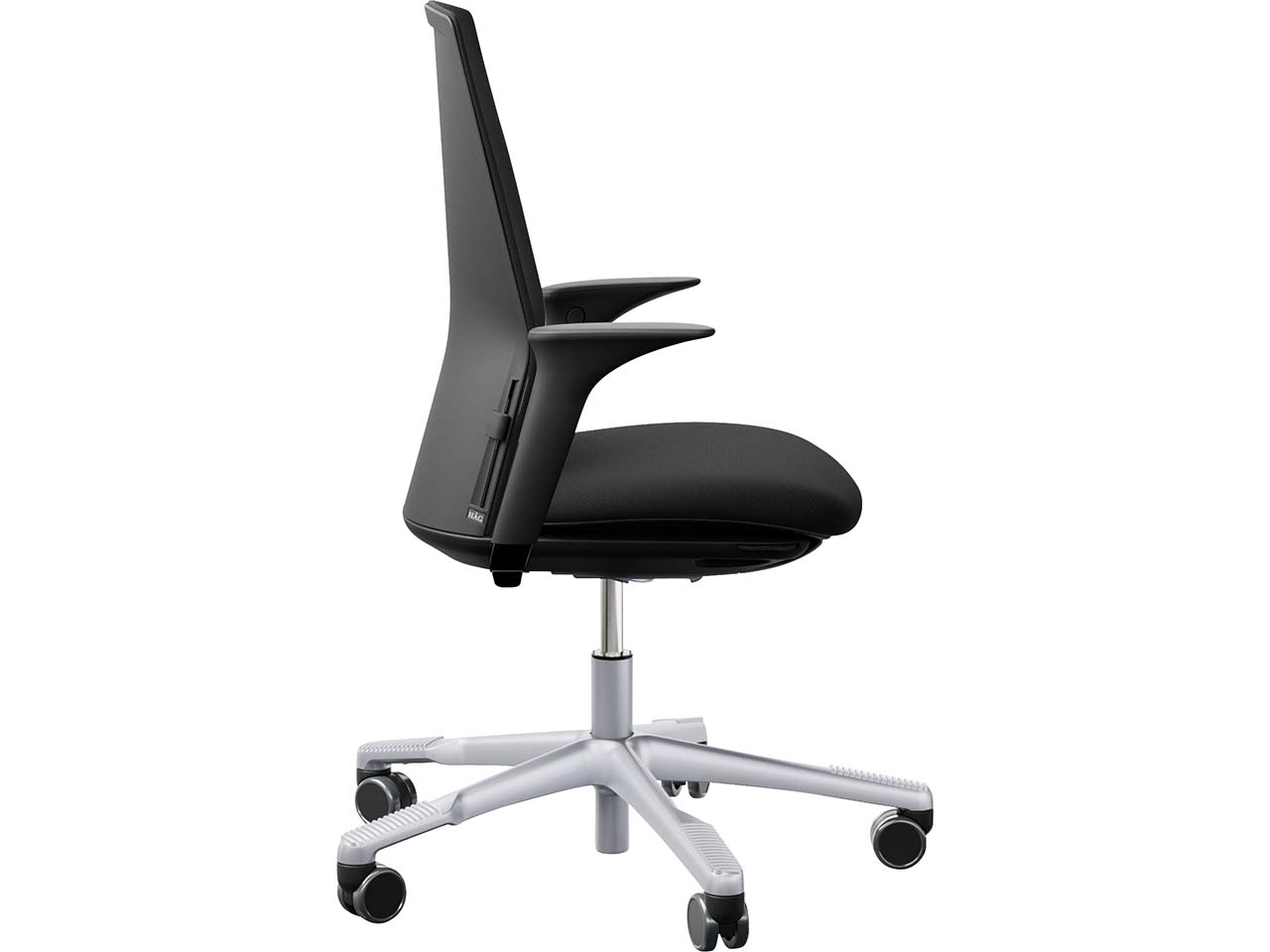 HAG Bürodrehstuhl "Futu 1200-S" mit AL, Gestell: silber, Stoff: "FutuKnit" Night