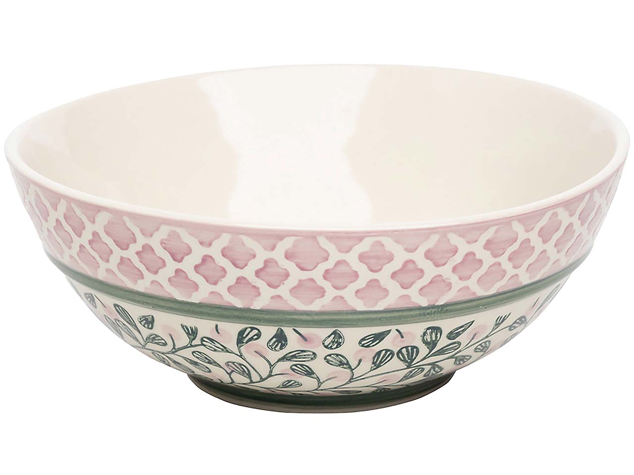 tranquillo Schüssel "TRADITIONAL" aus Porzellan Ø 18,5 cm, grün