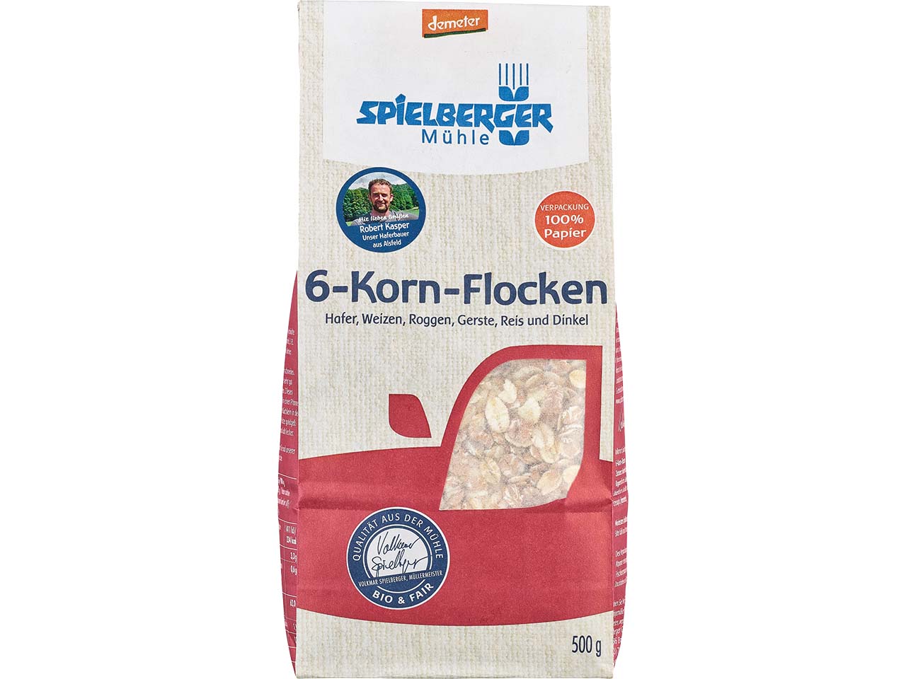 Spielberger Mühle Bio-6-Korn-Flocken, 500 g