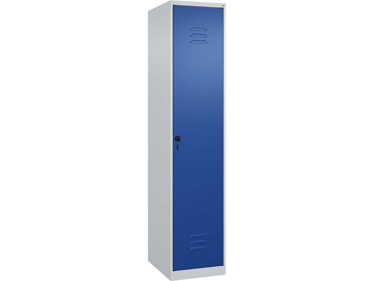 C+P Spind Classic PLUS, 1 Abteil, 1850x400x500mm, Lichtgrau/Enzianblau