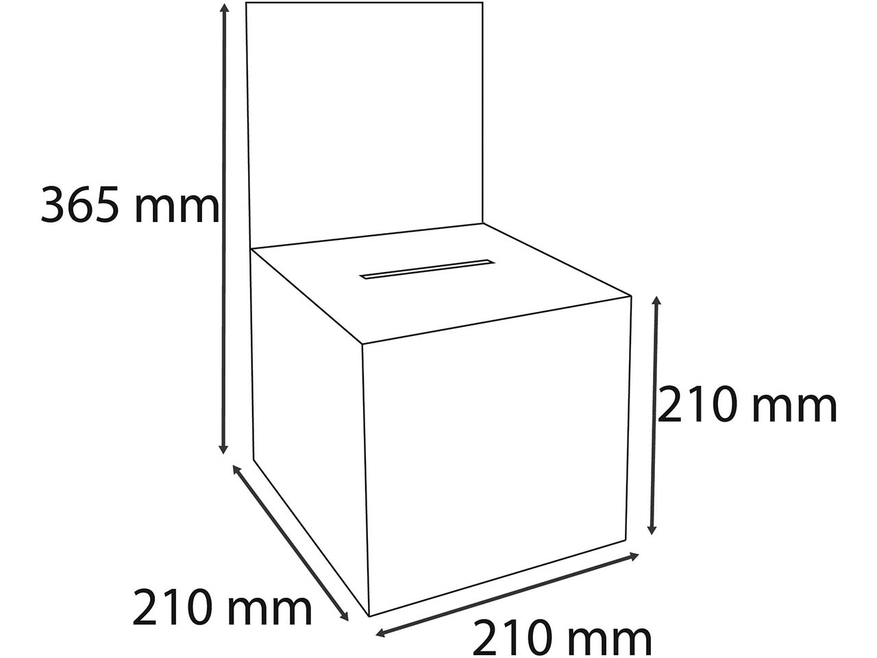 Exacompta Urne "Exacryl" abschließbar, aus PMMA, mit Aufsteller A5, 21x21x36cm Exacompta Urne "Exacryl" abschließbar, aus PMMA, mit Aufsteller A5, 21x21x36cm
