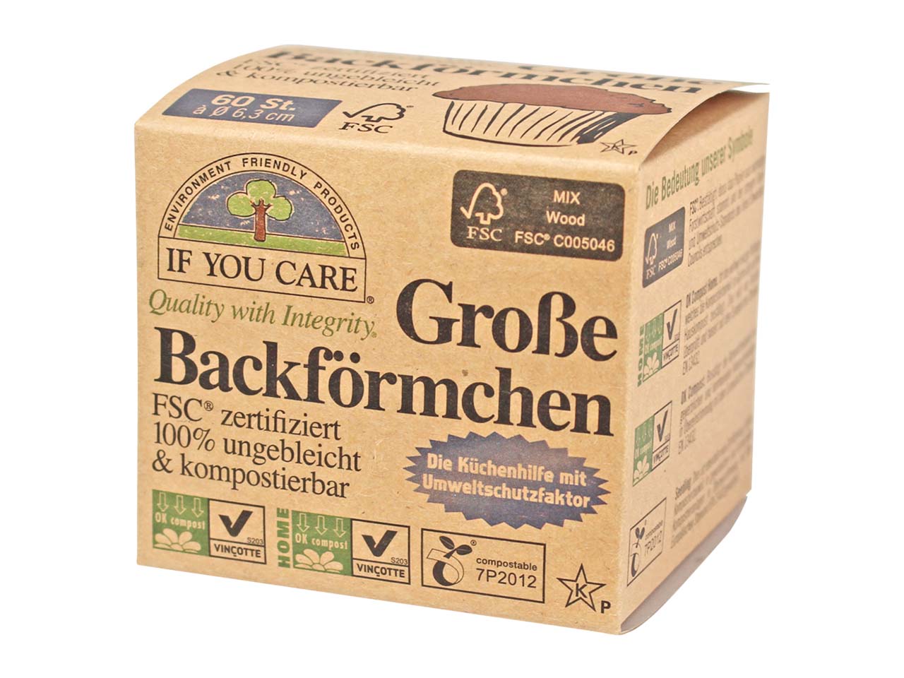 IF YOU CARE Backförmchen groß, 60 Stk.