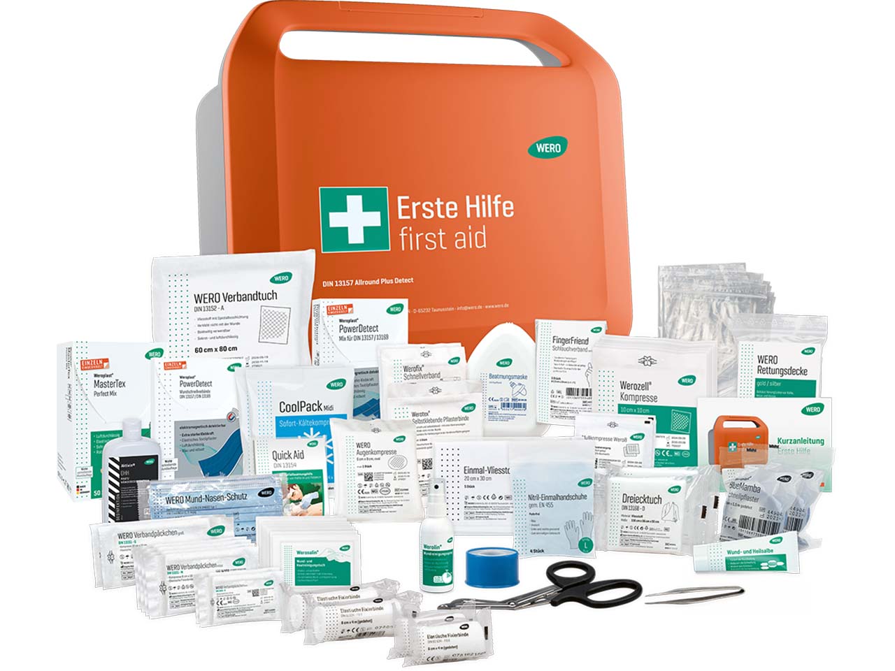 WERO Erste-Hilfe-Koffer "Smart Case" DIN 13157, groß, Allround Plus, detektierbar