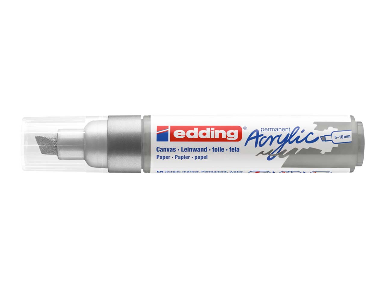 edding Acrylmarker "Acrylic 5000" Keilspitze, silber