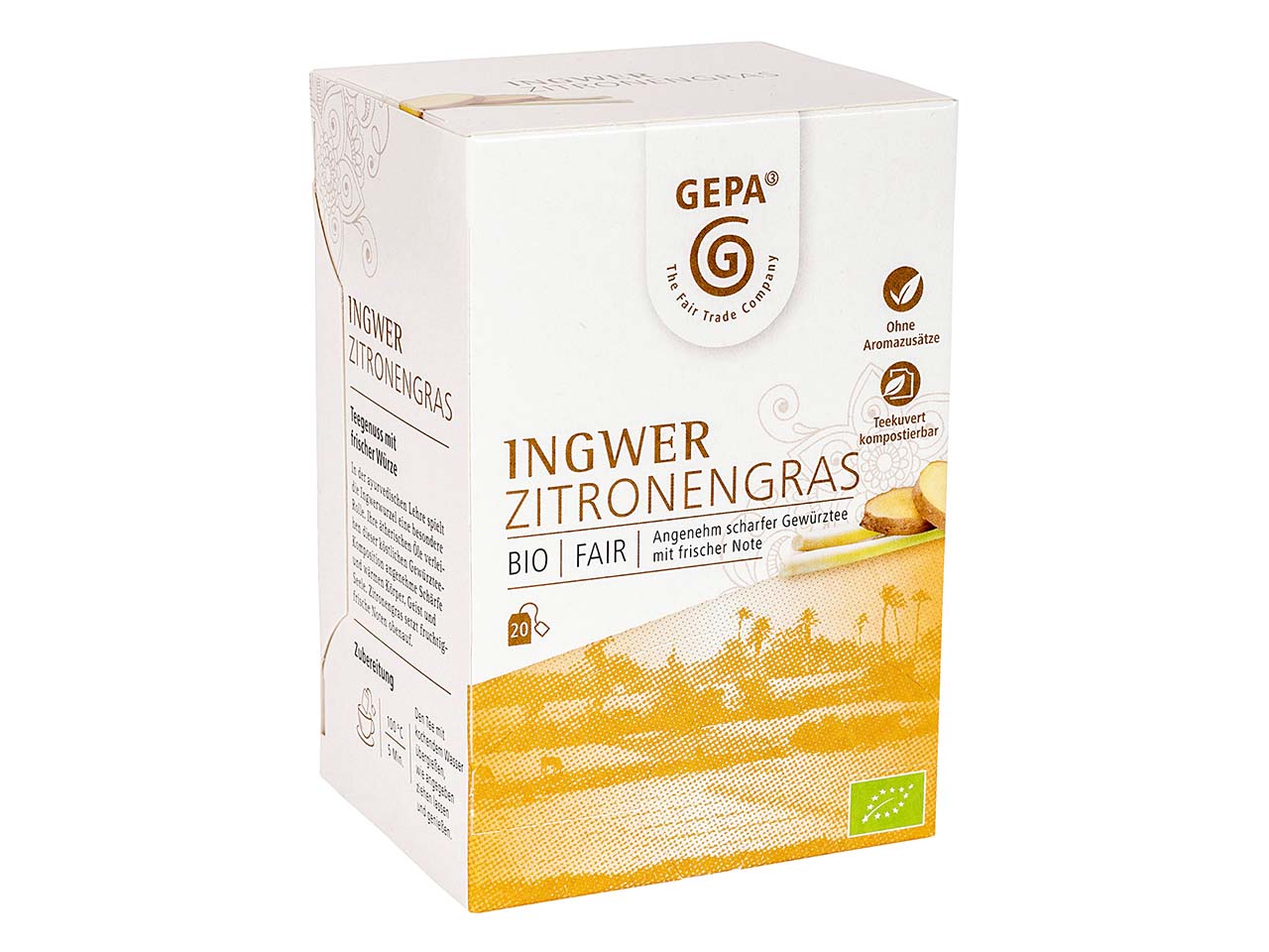 GEPA Bio-Ingwertee Zitronengras, 20 x 1,5 g