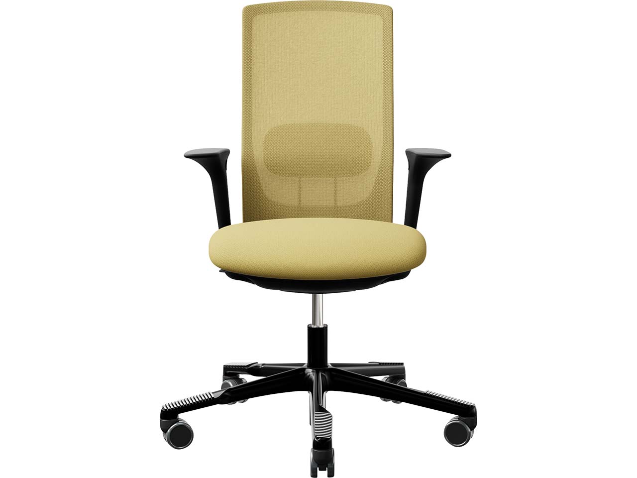 HAG Bürodrehstuhl "Futu mesh 1100-S" mit AL, Gestell: schwarz, Stoff: "FutuKnit" Straw