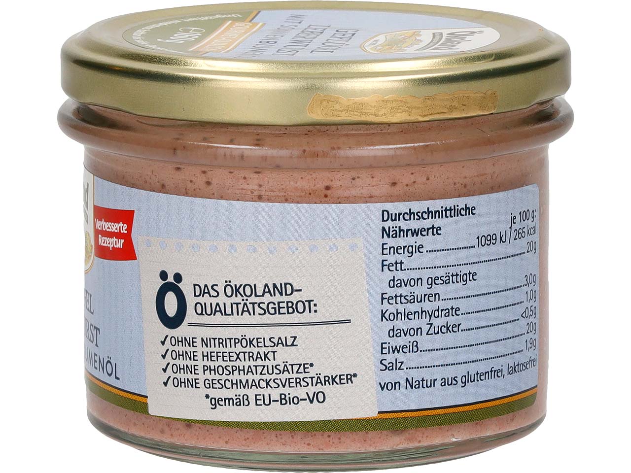 Ökoland Bio-Geflügel-Leberwurst, 160 g