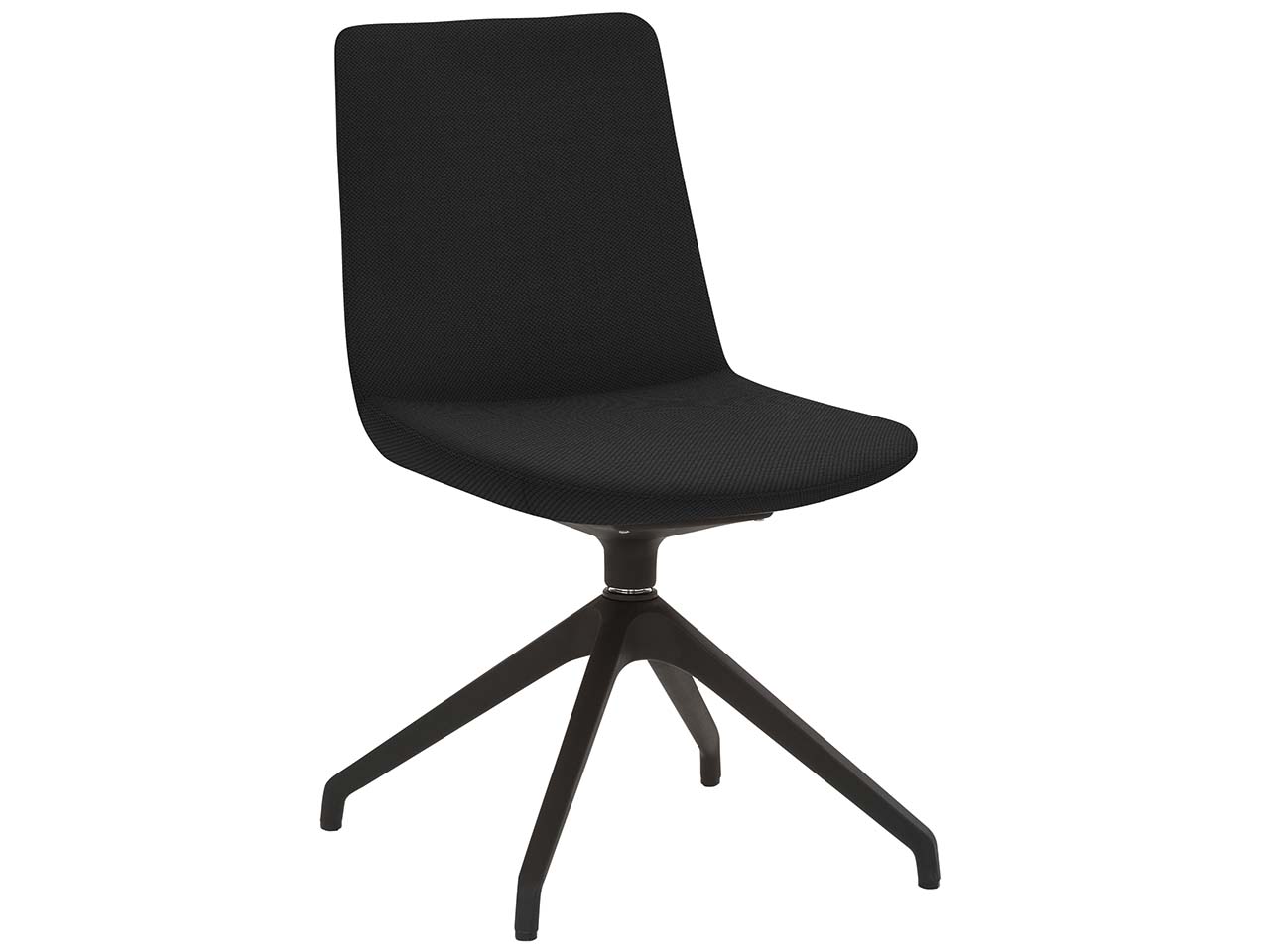 Besucherstuhl "2008" mit Sternfuß-Gestell, schwarz