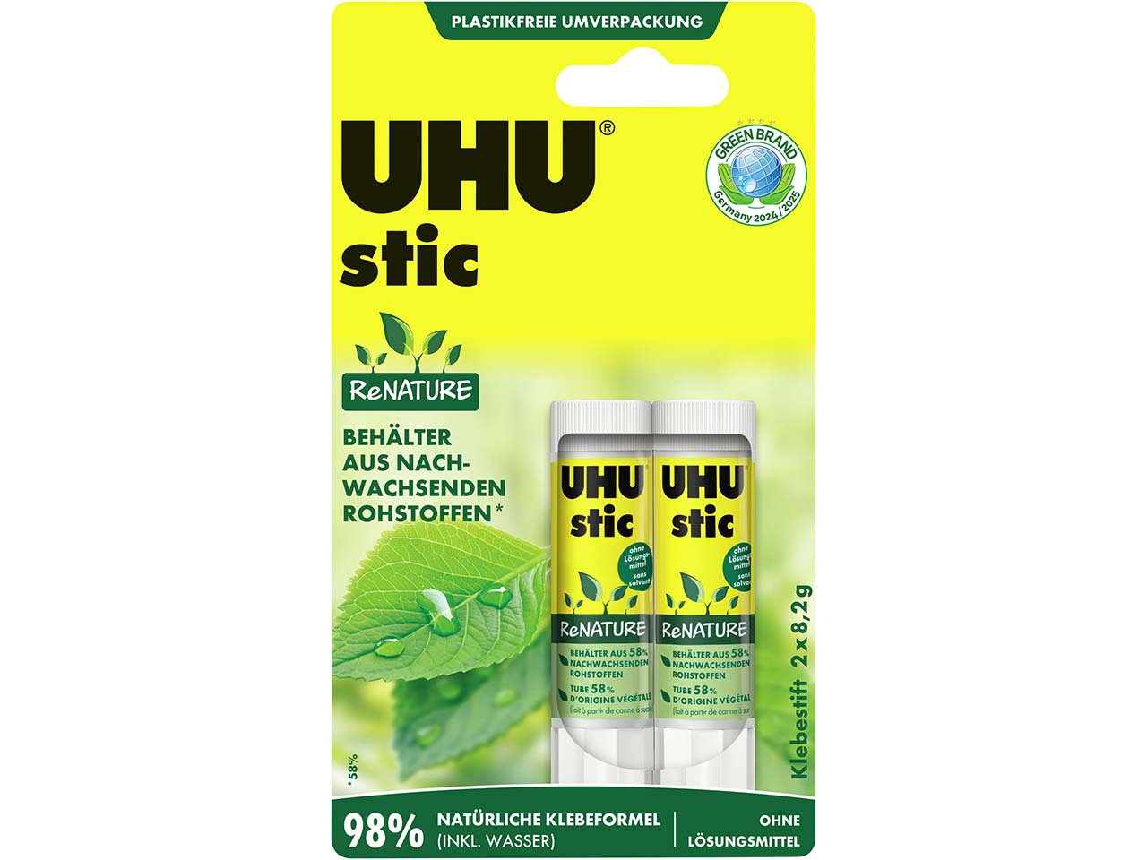 UHU Klebestift "stic ReNature" 2 x 8,2 g