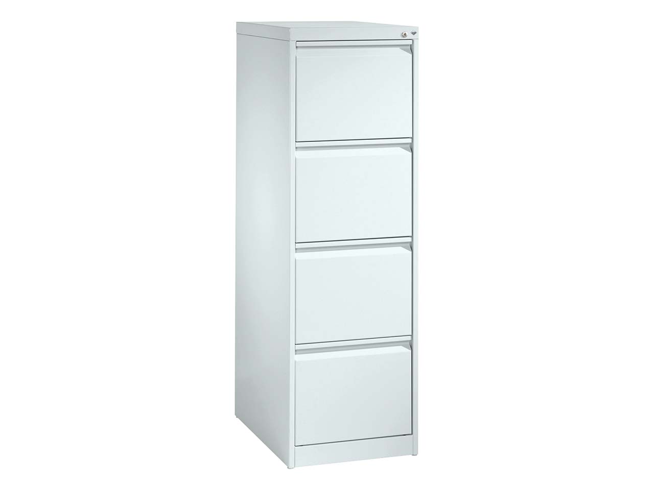 Hängeregistraturschrank einbahnig, 4 Schubladen, reinweiß/reinweiß