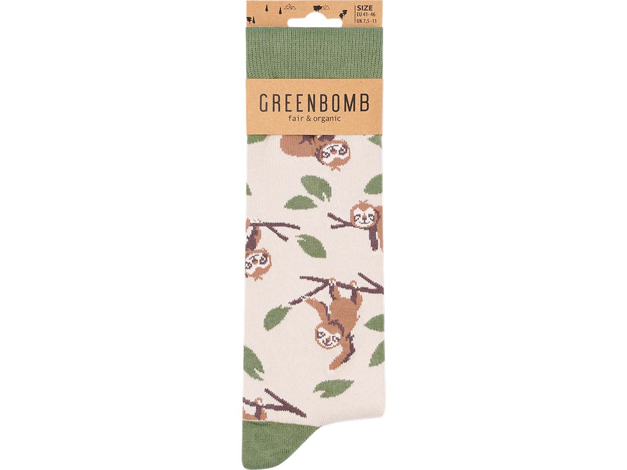 GREENBOMB Bio-Socken "Sloth", Gr. 37/40
