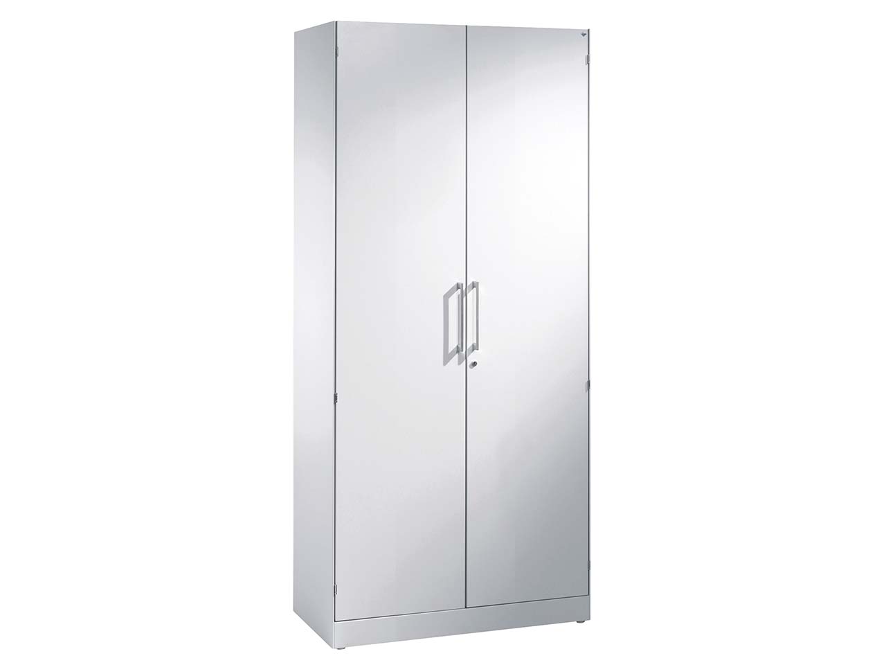 Flügeltürenschrank "CONTACT", Höhe 198 cm  (BxT) 80 x 43,5, silber