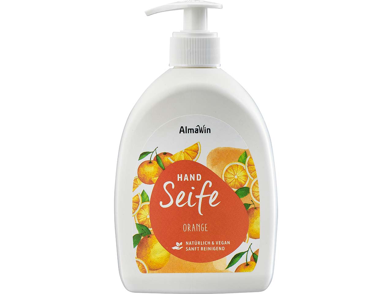 AlmaWin Flüssigseife "Orange" Spender, 500 ml