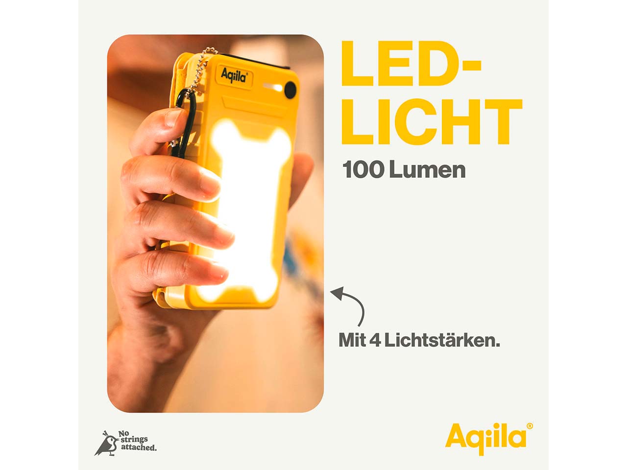 Aqiila Powerbank mit mehrfach ausklappbarem Solarpanel "Powerbird BS10"