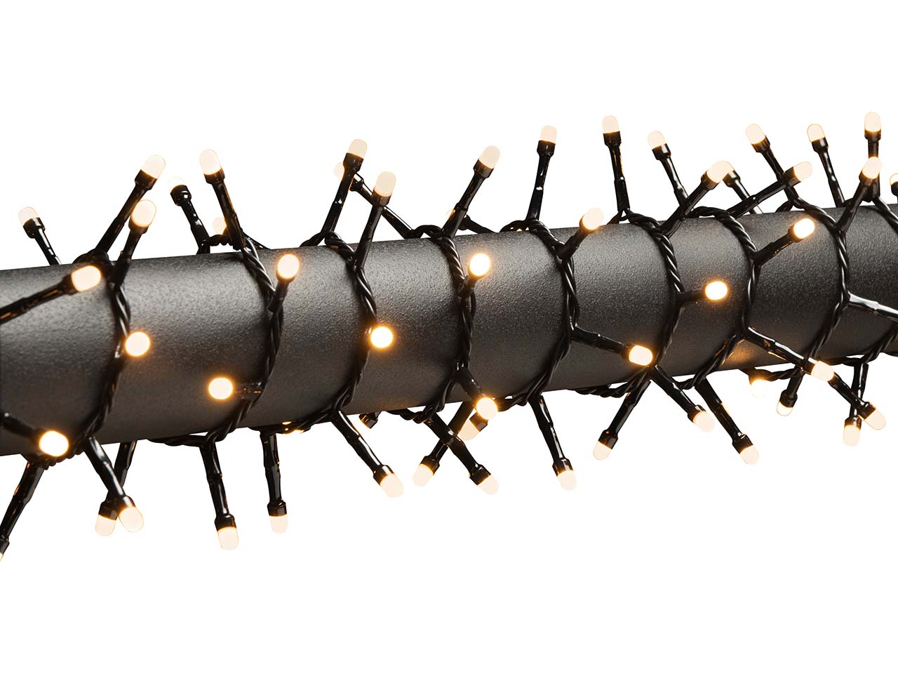 Konstsmide Micro LED-Compactlights, Lichterkette gefrostet, 400 Dioden bernsteinfarben