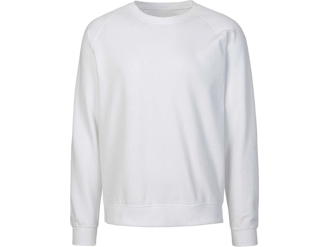 Neutral Bio-Unisex-Sweatshirt "Tiger Cotton" mit gebürstetem Fleece, white, Gr. S