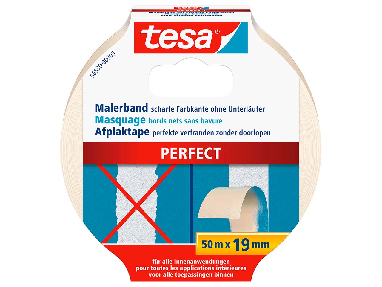 tesa Kreppband "Perfect" 19 mm x 50 m