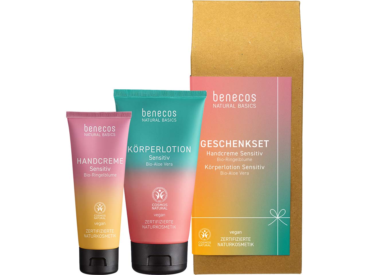 benecos Bio-Geschenkset "Sensitiv" mit Handcreme und Körperlotion