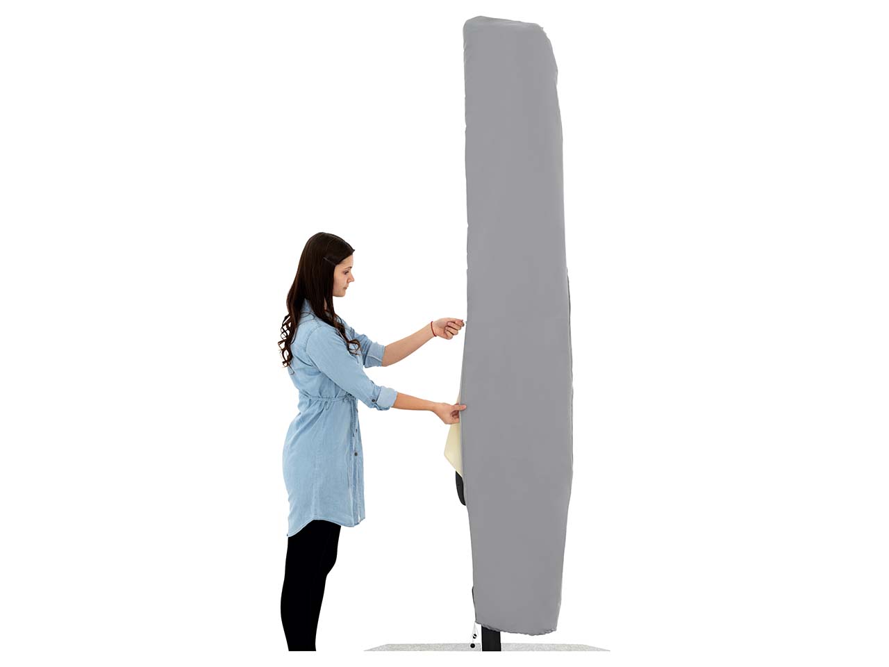 doppler Schutzhülle "Expert" für Pendelschirme Ø 300/350cm/300x300cm, mit RV, Stab, grau