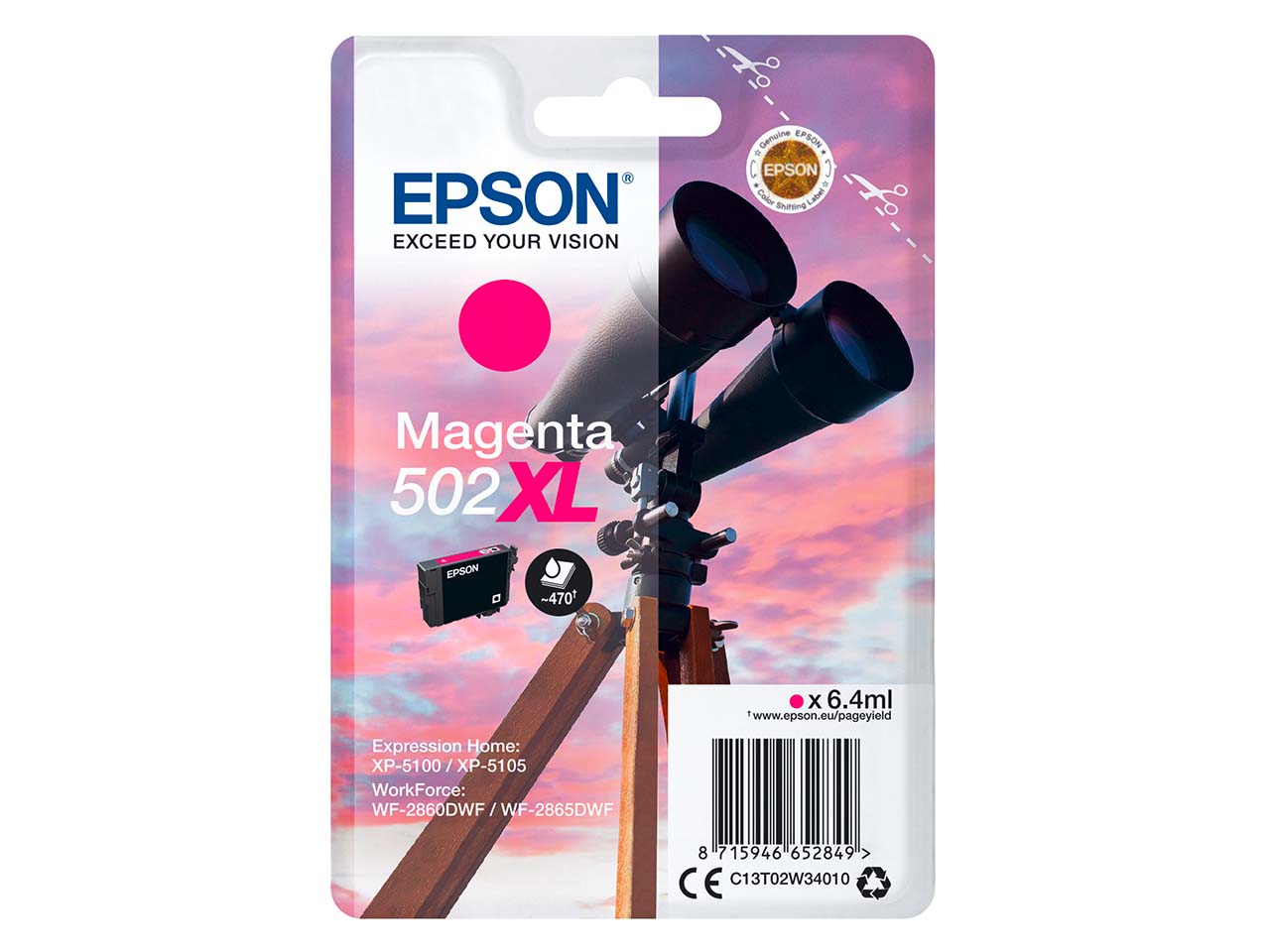Epson Tintenpatrone T02W34XL/ 502XL magenta