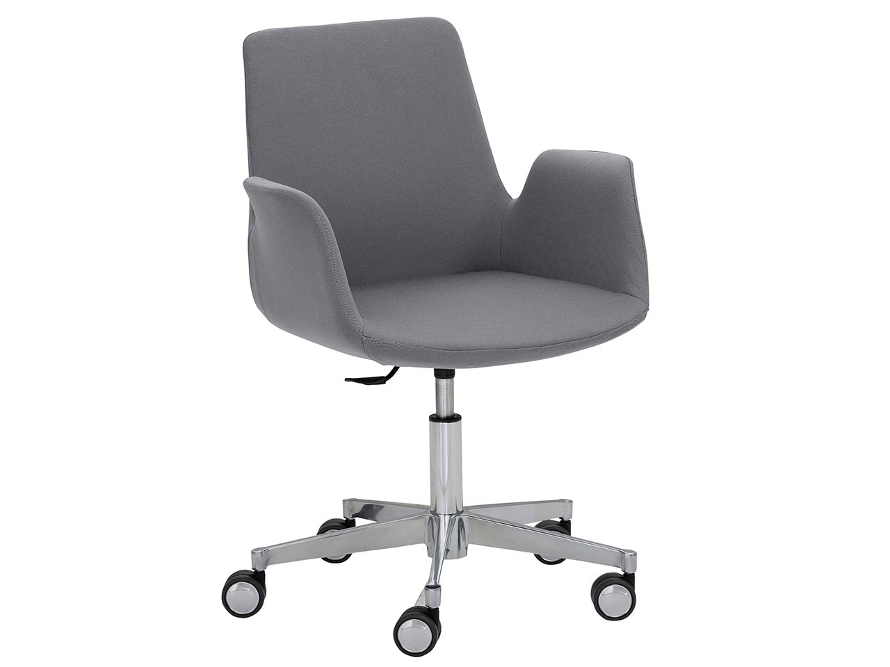 Besucherstuhl "2010" mit Aluminium-Fußkreuz, grau