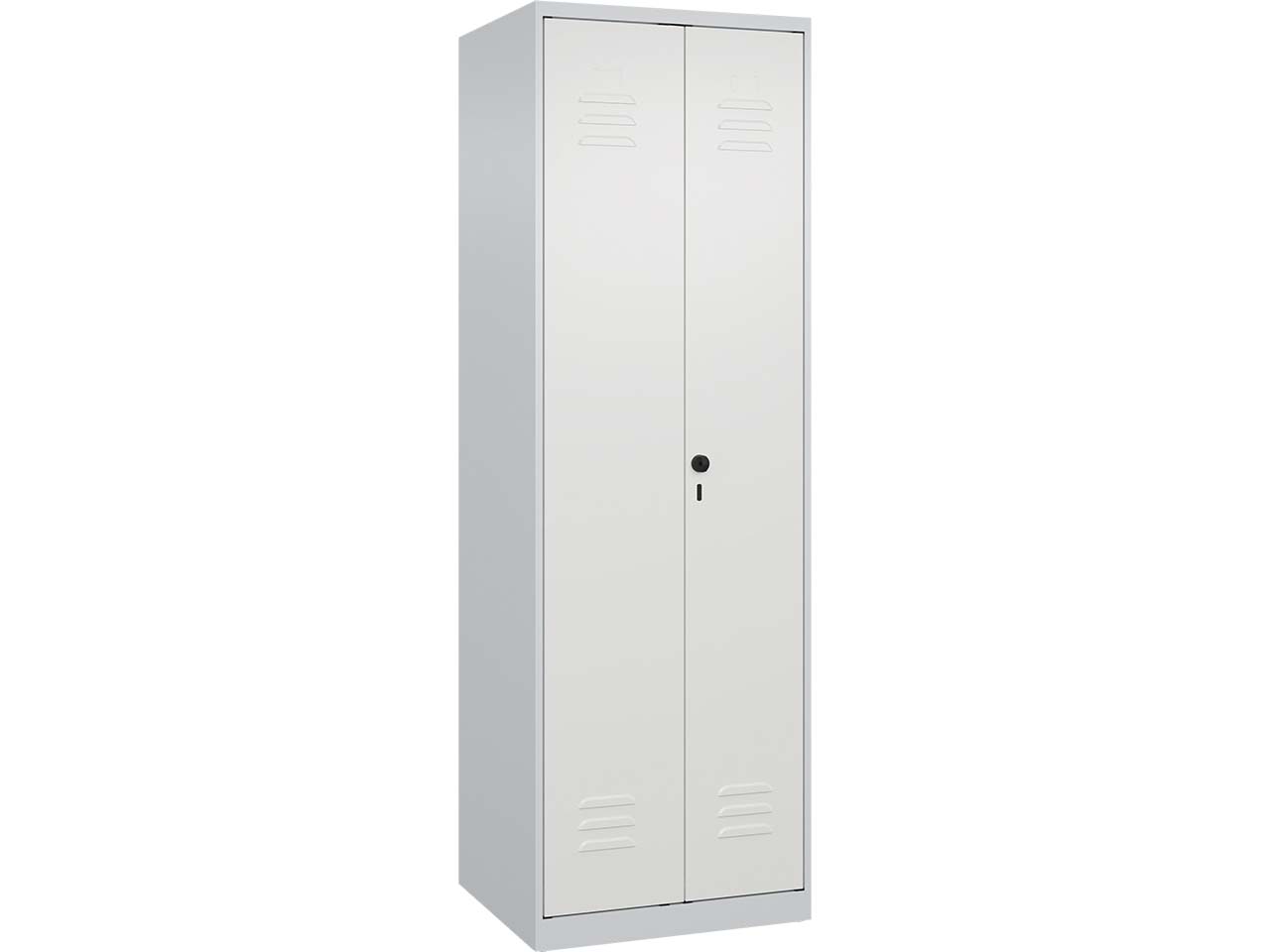 C+P PSA Doppel-Spind Classic PLUS, 2 Abteile, 1850x600x500mm, Lichtgrau/Verkehrsweiß