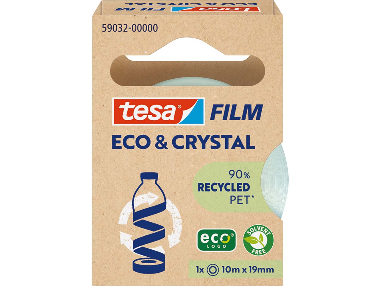tesa Klebeband "tesafilm ECO & CRYSTAL", 19 mm x 10 m, 1 Rolle