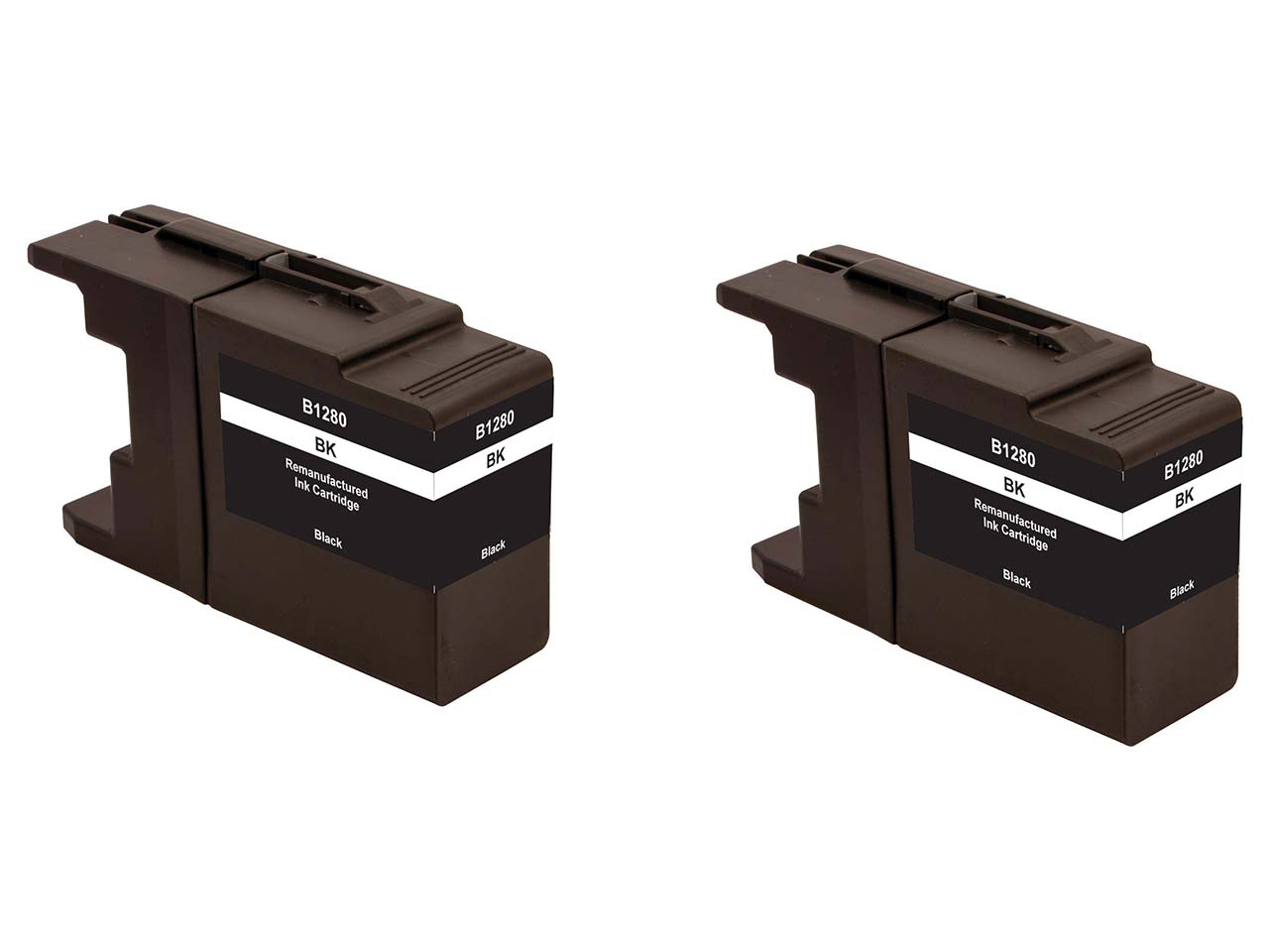 memo Doppelpack Tintenpatronen ersetzt Brother LC-1280BK schwarz
