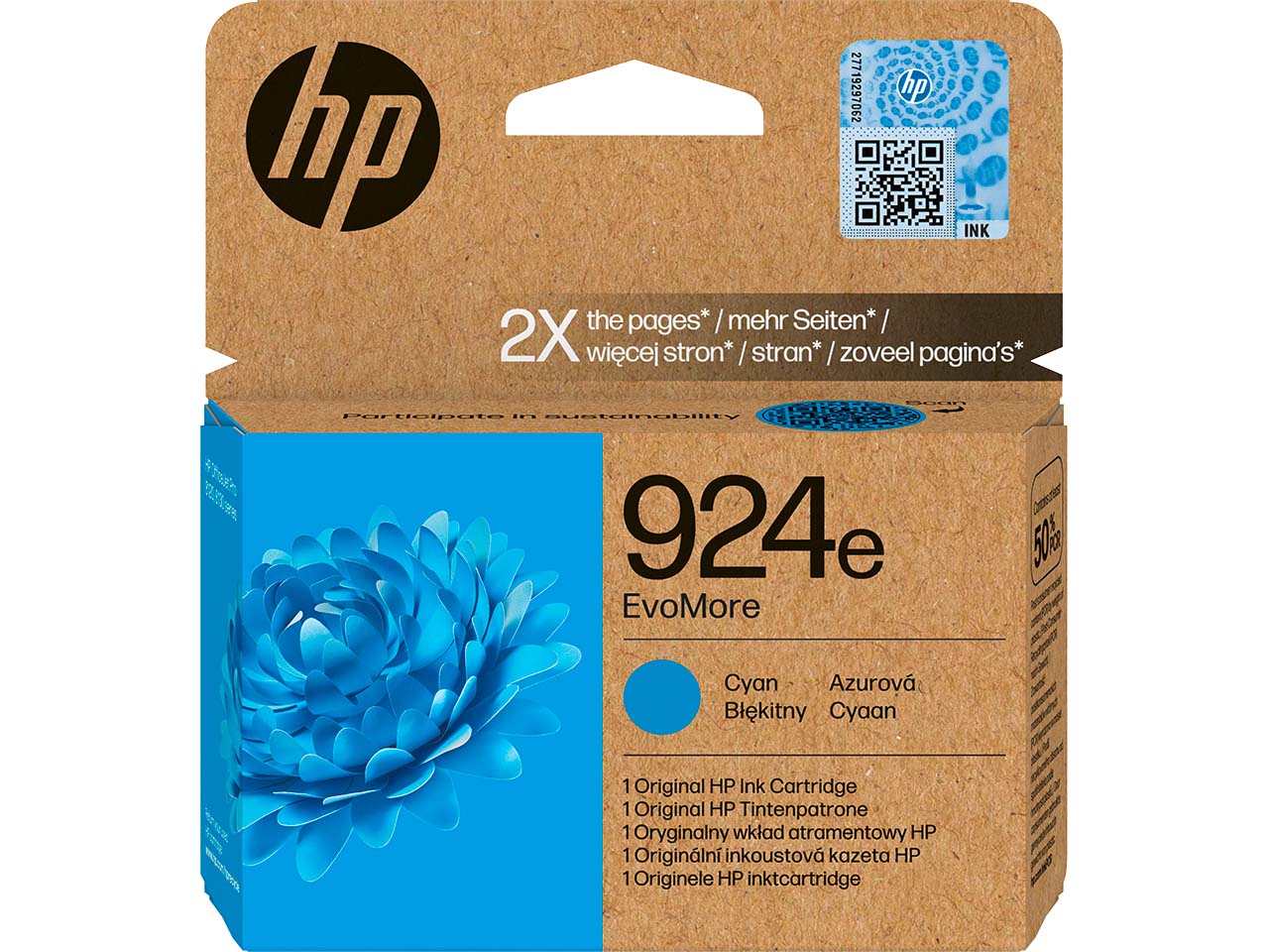 HP Tintenpatrone 4K0U7AE, Nr. 924e cyan