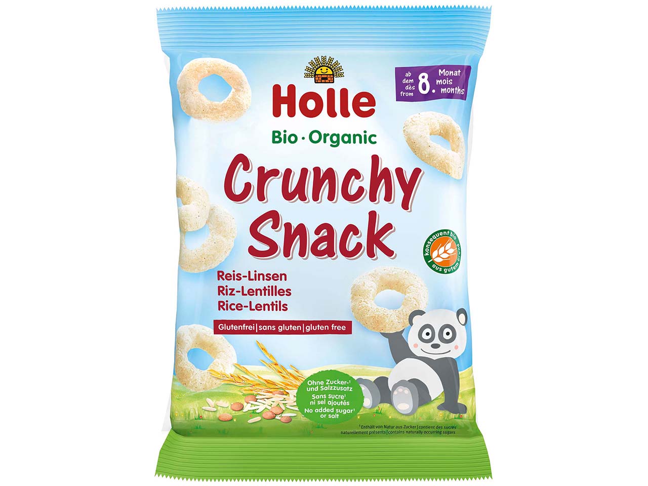 Holle Bio-Kindersnack "Crunchy Snack" Reis-Linsen, ab 8. Monat, 25 g