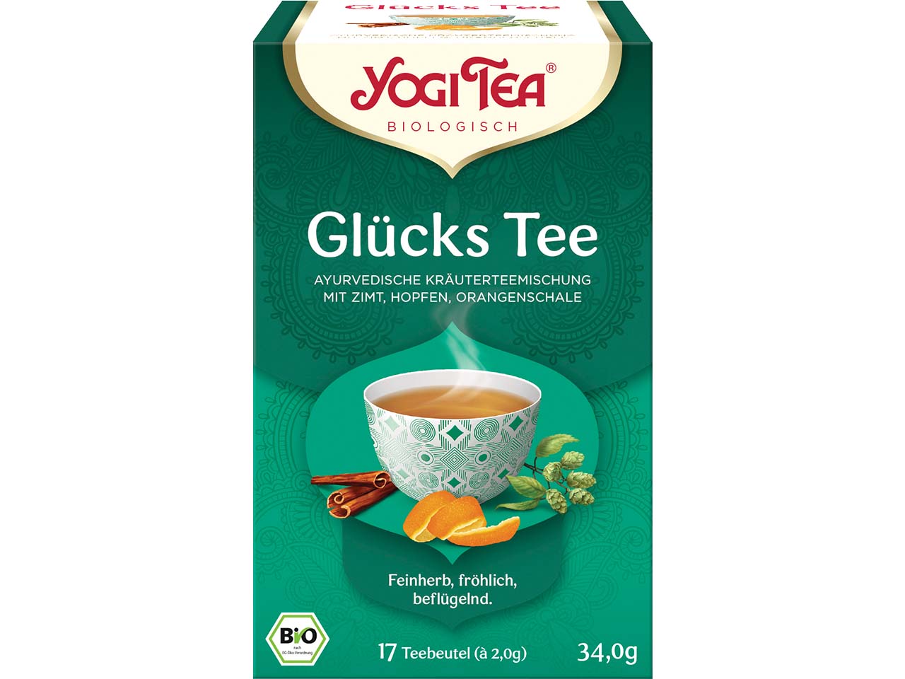 YOGI TEA Bio-Kräutertee "Glücks Tee", 34 g