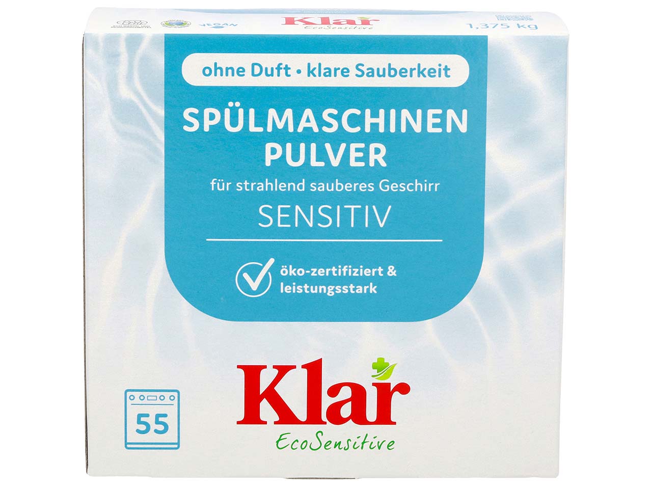 Klar Spülmaschinenpulver "EcoSensitive" 1,375 kg