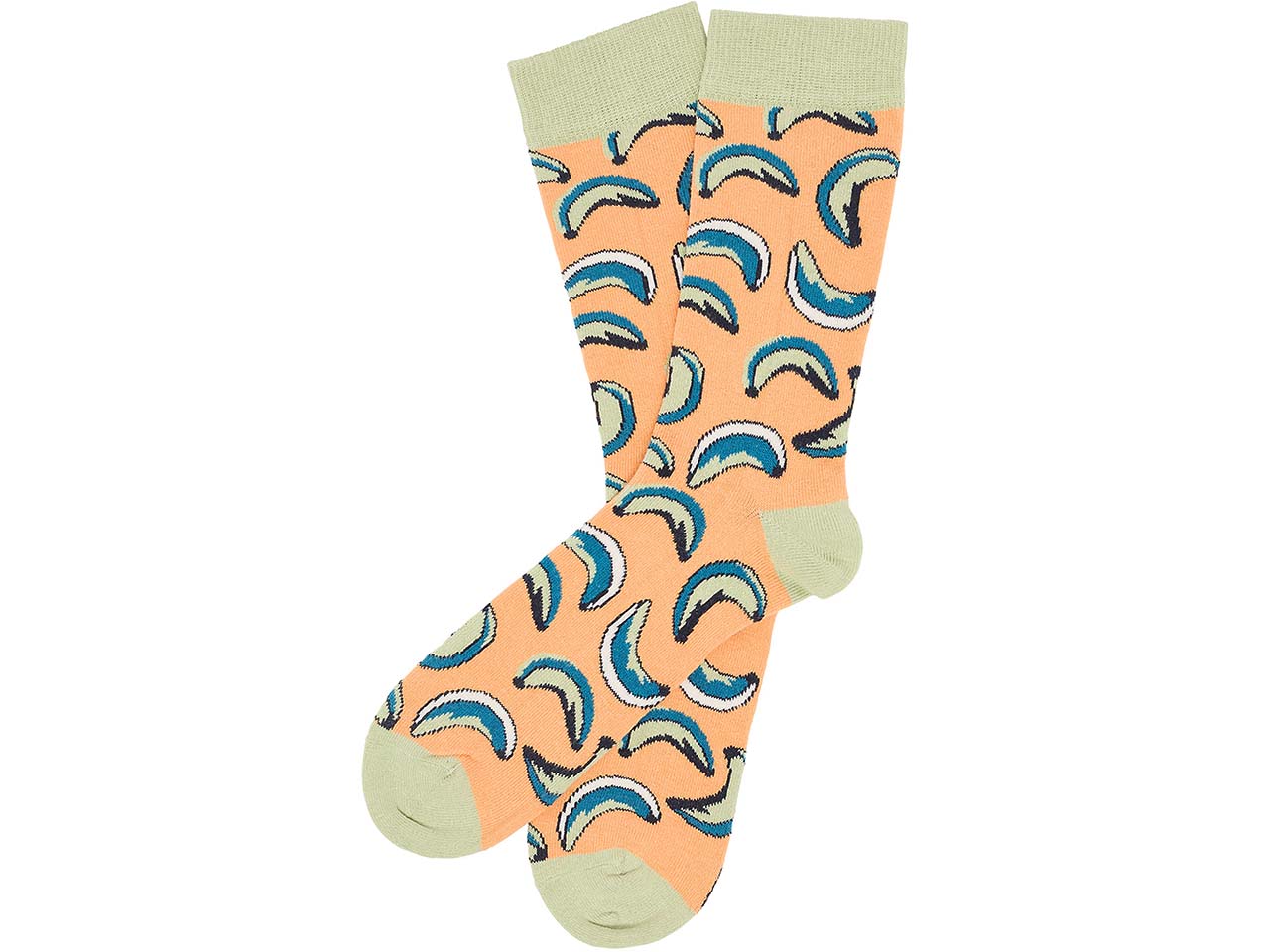tranquillo Bio-Socken mit Sommerprint, melon/banana, Gr. 35/38